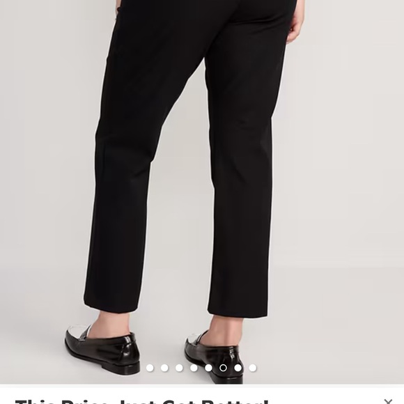 Old Navy High Rise Pixie Straight Black Pants, Size 12 - Picture 6 of 9